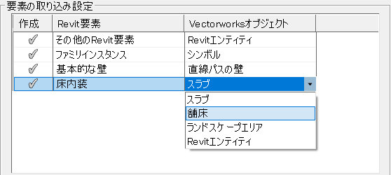 Revitファイルの取り込み